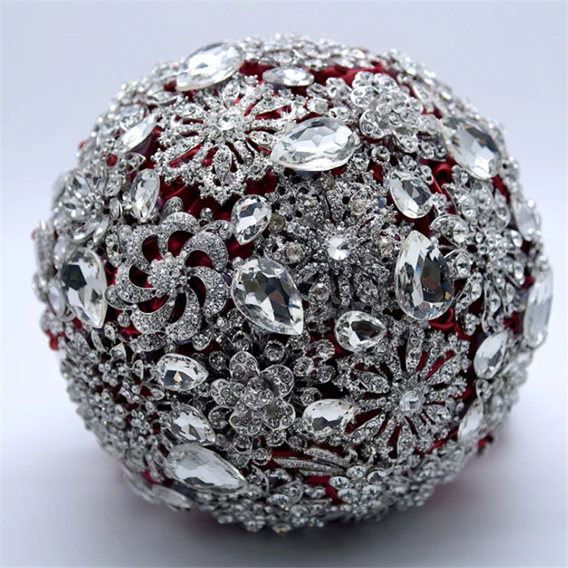 Luxurious Bouquet of flowers for wedding Full Crystal diamond wedding bouquet  flower holding bouquet