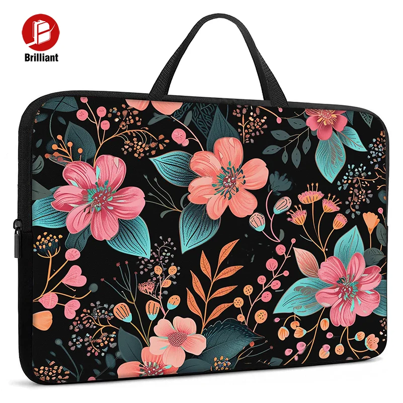 Customizable Durable Polyester Laptop Sleeve Bag Soft Carry Handle Protective Computer Cover Kids Laptop Laptop Cover