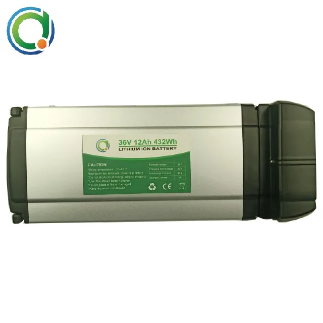 electric bike rear rack type 36v ebike lithium ion battery pack 36v 10ah