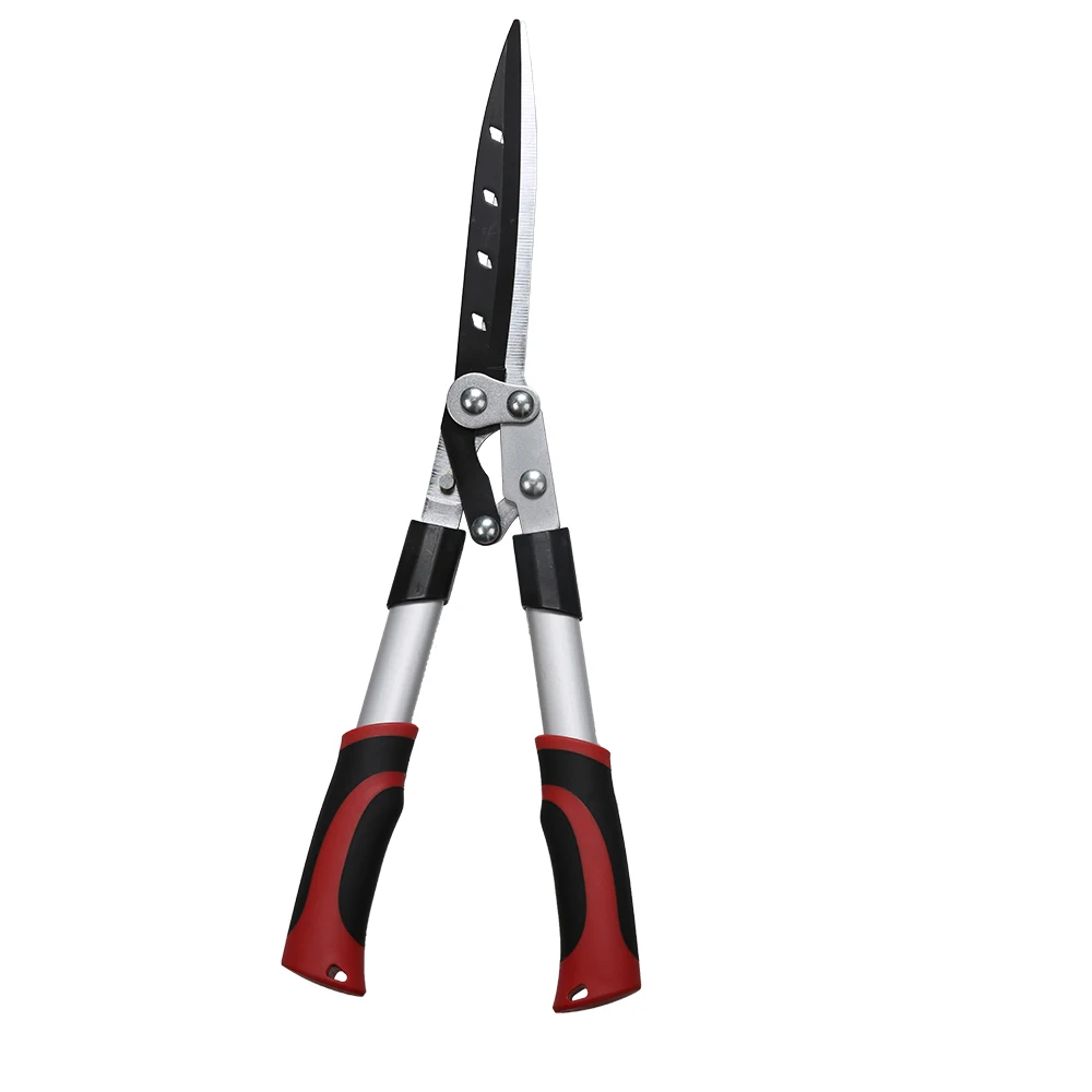 Carbon Steel Garden Tools Retractable Range Hedge Shears Garden Long Aluminum Handle Pruning Shears Scissors
