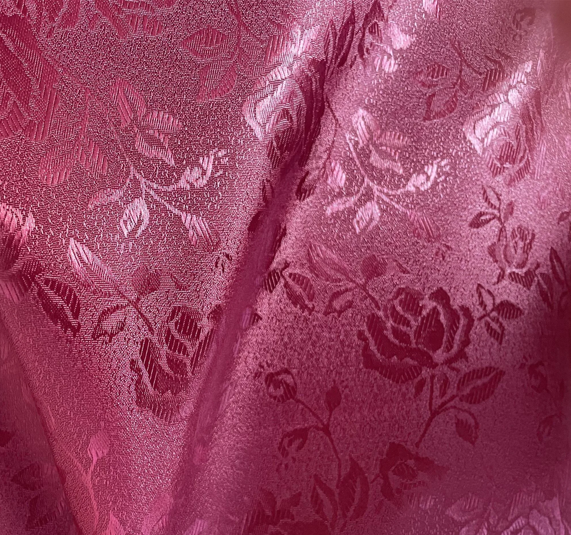 Silky and Shining Jacquard Satin Fabric 100% polyester stain fabric for wedding dress