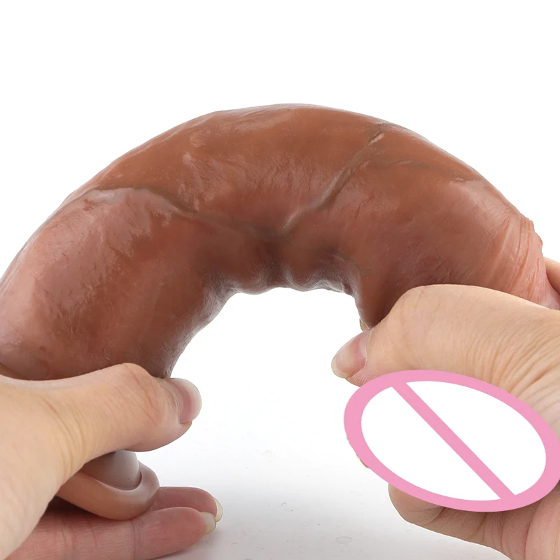 Realistic Huge Dildos Feels Like Skin, Soft Silicone Anal Dildo with Strong Suction Cup for Hands-Free
