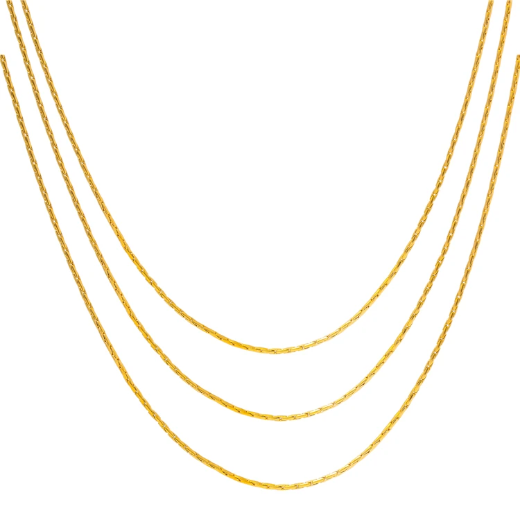 Wholesale New Style Gold Plated Jewelry 18k Fine Gold-plated Chains Men Necklace