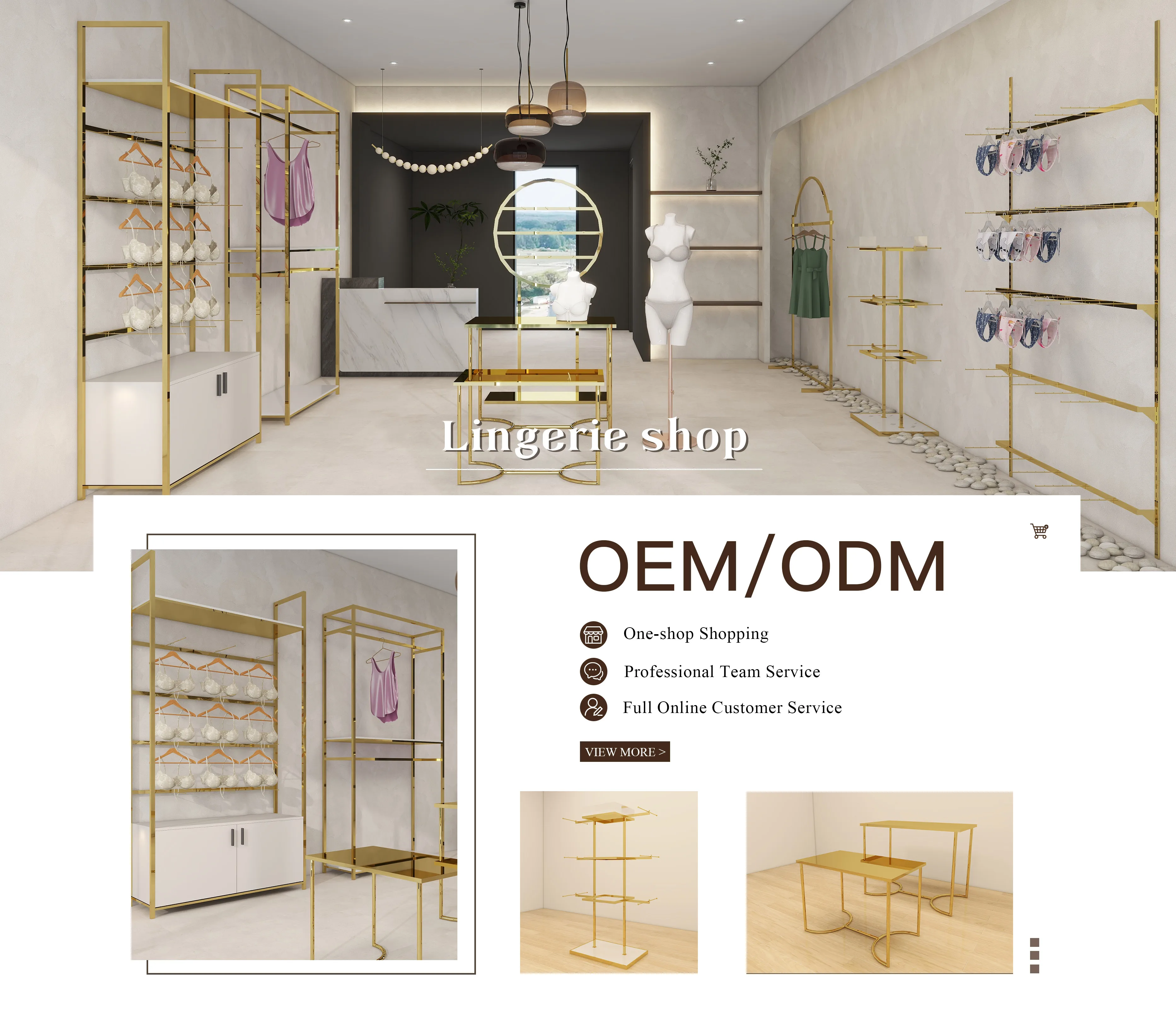 Custom Clothes Display Racks Stainless Steel Display Cloth Stand Metal Clothing Rack