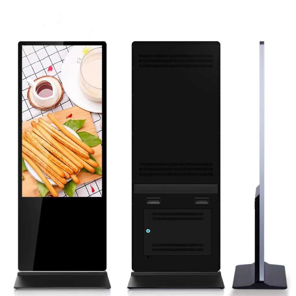 43 49 55 inch Indoor LCD Totem Floor Standing Electronic Signage Kiosk Touch Screen Advertising Display for Retail Store