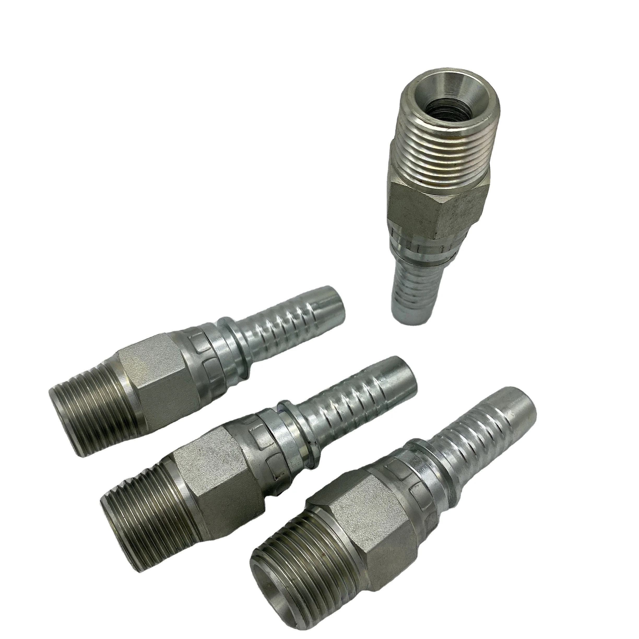 15611-08-08PK JIC NPT Male One Piece Fitting Metric Hydraulic Hose Fitting Carbon Steel Hydraulic Rubber Hose Connector Fitting