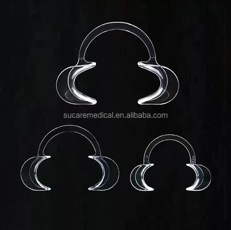 Стоматологический классический C-образный расширитель ротовой полости прозрачный пластиковый Ретрактор для зубных щек