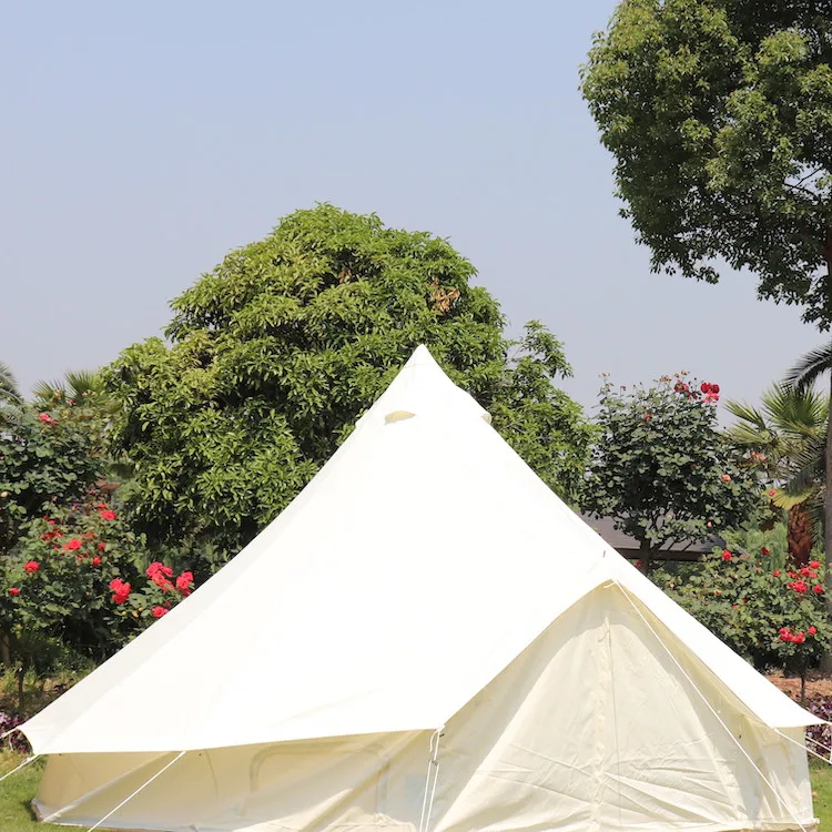 2023 New Style Yurt Mongolian Luxury Glamping Cotton Canvas Bell Tent 5M Camping Outdoor