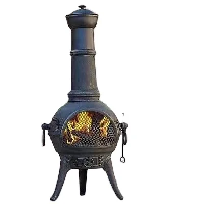 Оптовая продажа с завода, уличные садовые трубы с деревянной горелкой, чугунные трубы, литой алюминий