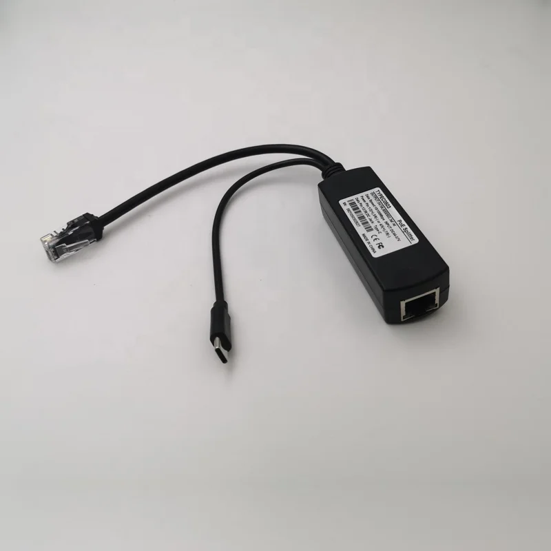 802.3af при стандартном Gigabit 1000 м TYPE-C разделитель POE 48V DC/DC 5V 3A инжектор для Точка беспроводного