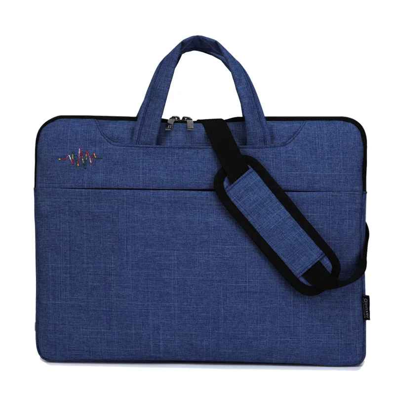Water Resistant Durable Computer Carrying Case Sleeve Carry Laptop Handbag briefcase men leather messenger bag