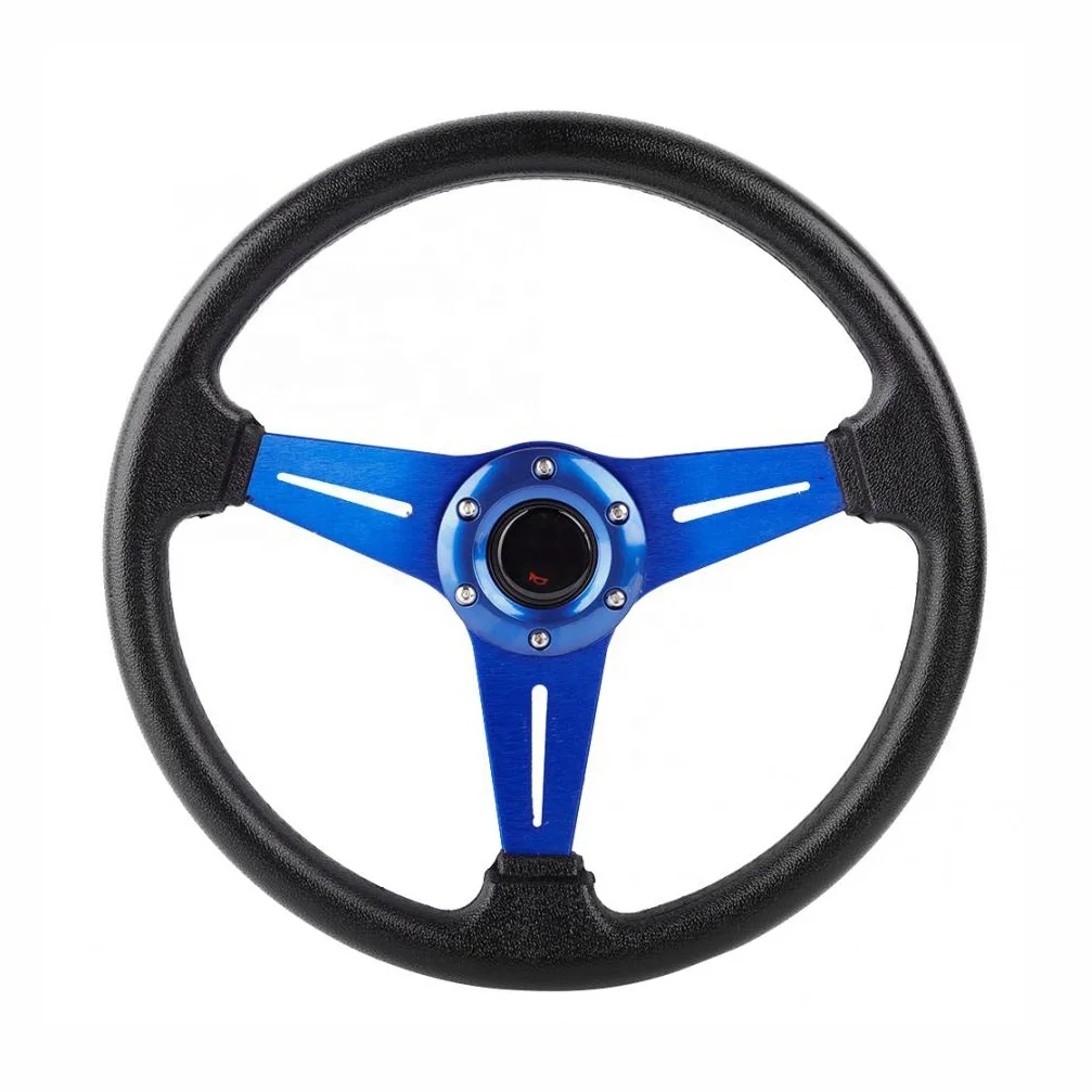 JDMotorsport88 3 Spoke 350mm PU JDM Car Flat  Racing Steering Wheel