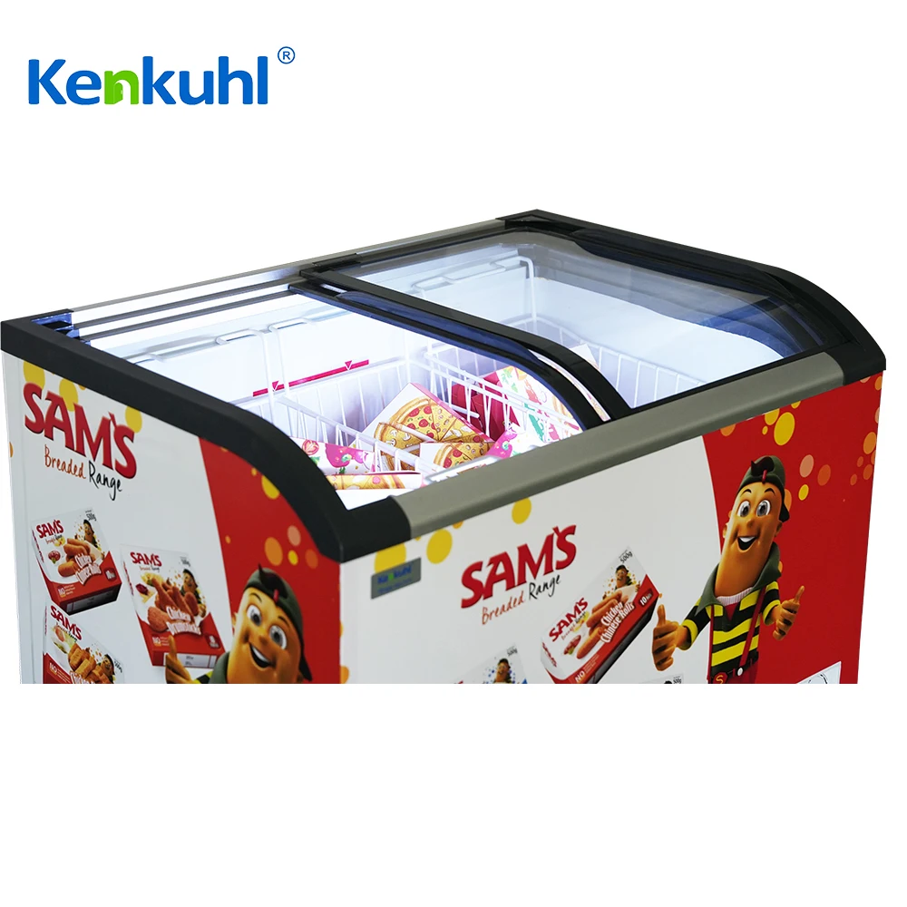 Stylish SD320Q Ice Cream Freezer  Curved Glass Design for Maximum Appeal