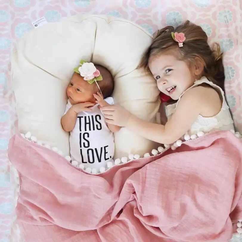 Super Soft Breathable Organic Tassel Jersey Cotton Muslin Receiving Swaddle Warp Baby for Newborn