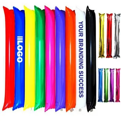 Most Popular Custom Logo Printing Inflatable LED Cheering Stick PE Inflatable Noise Sticks