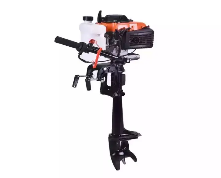 Outboard Gasoline Motor 4 Stroke 4HP Air-cooled Engine with Transom Mount for Inflatable Boat Kayak