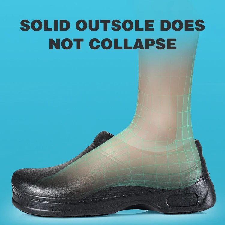 Custom White Eva Anti-Oil Black Resistant Working Chef Rubber Outsole Men Women Non-Slip Nurse Safety Kitchen Eva Boots