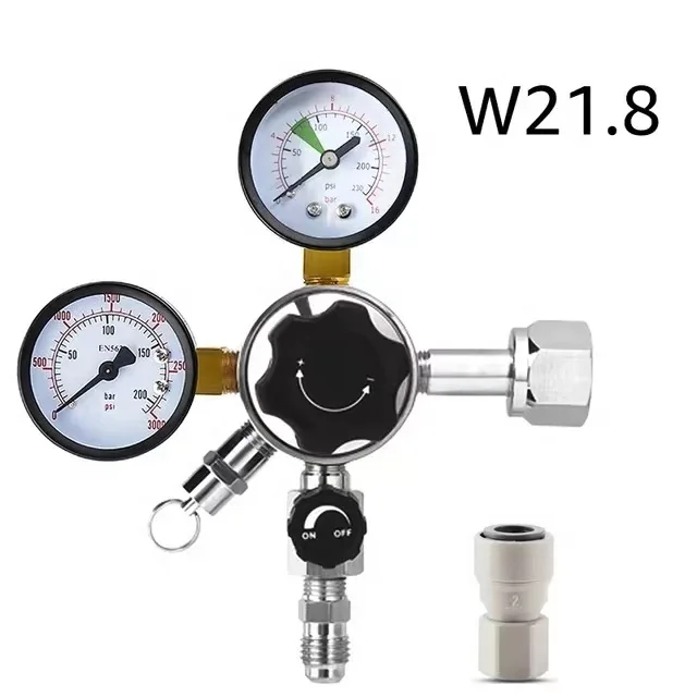 Профессиональный регулятор СО2 для содовой воды 0-150 Psi Регулятор цилиндра бутылки соды независимый регулирующий клапан стабильный газированный W21.8