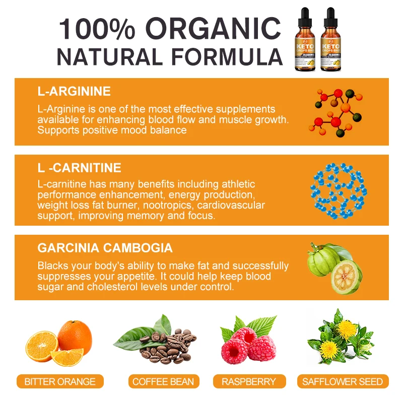 50ml Ketone Appetite Suppressant Weight Loss Products Pure Fat Burning Promotes Skinny  BHB Keto Drops