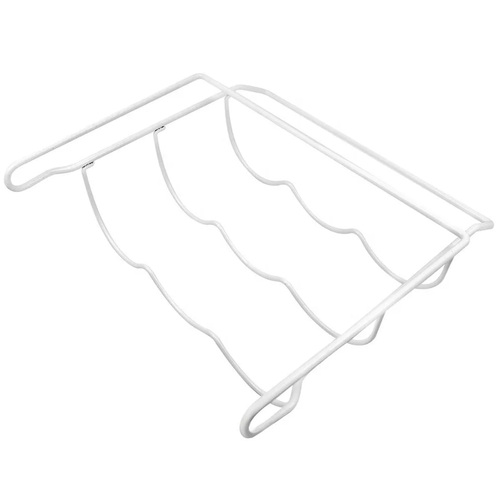 Double-Tier Metal Refrigerator Holder Standing Type Fridge Bottle Rack for 3 Bottles Beer or Wine