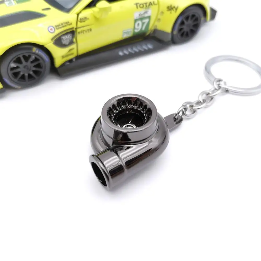 Wholesale Custom 3D Turbo Metal Key chains Mini Metal Turbocharger Keychain High Quality Promotional Car Turbo Shape Key Chains
