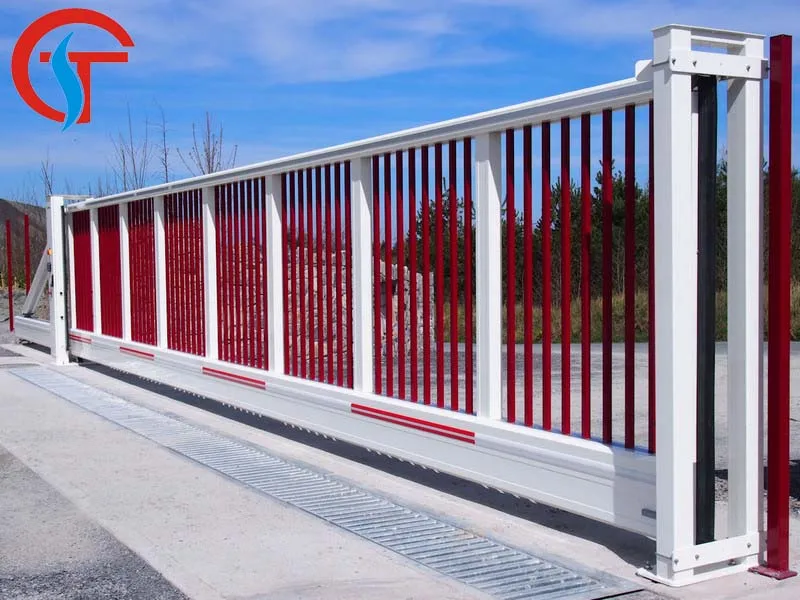 Shuotian Aluminum Automatic System Motor Sliding Gate Driveway Gate Front Gate For Workshop Company Parking Lot