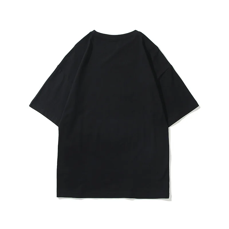 2021 горячая Распродажа 210 г хлопковая парная унисекс jueaaron модная мультяшная аниме футболка с буквенным принтом