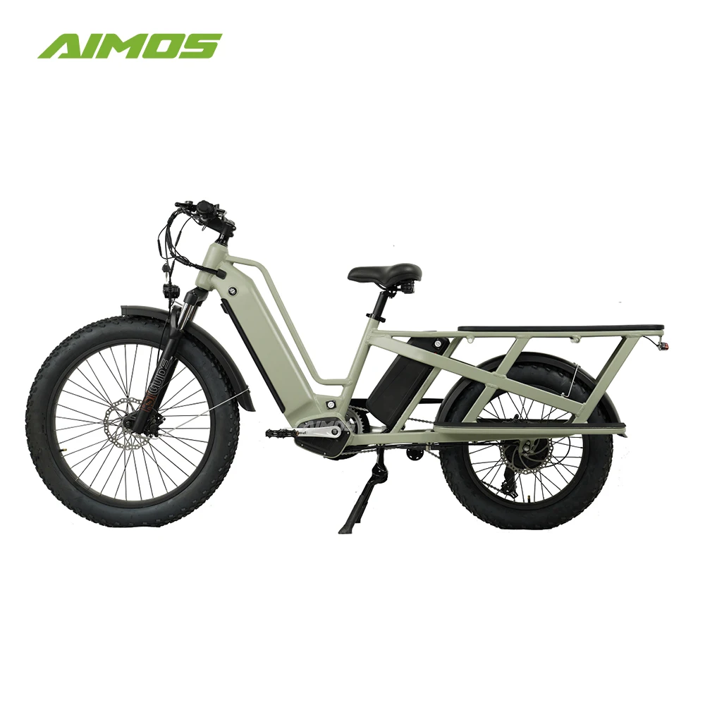 Aimos high quality Long Tail Electric Cargo Bike 36v 250w Double Lithium Battery Delivery Electric Bike