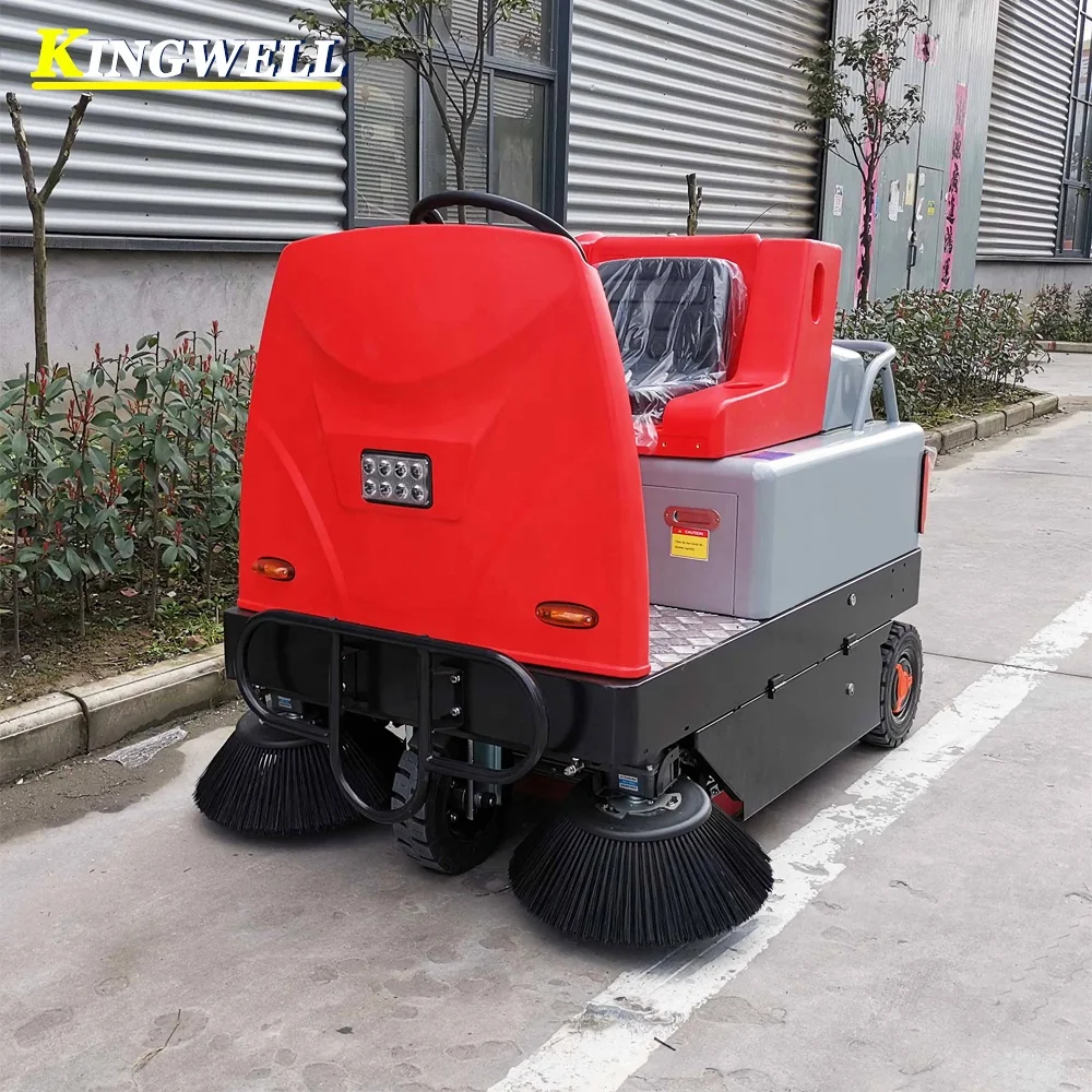 Battery Type Ride on Floor Cleaning Machine Vacuum Road  Street Sweeper With CE Certificate