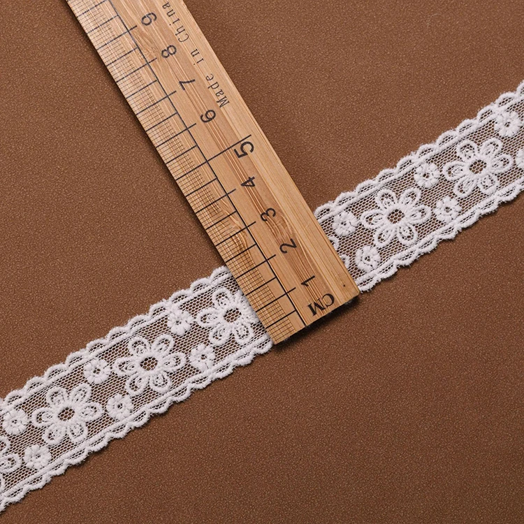 Embroidery mesh embroidery Embroidery edging accessories lace handmade diy bow hairpin ribbon double lock straight edging 3cm