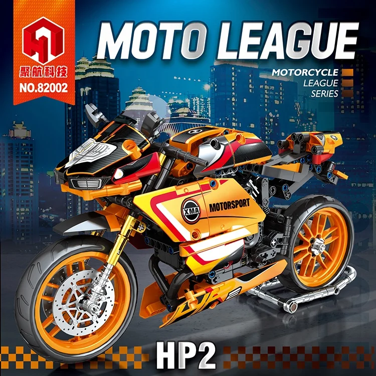 JUHANG 82002 серия Moto League модель HP2 XMA Motorsport 760/шт сборка кирпичей детские игрушки подарки