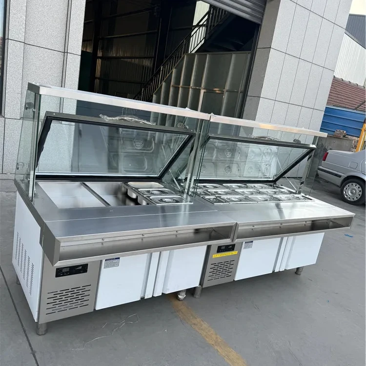 High Quality Stainless Steel Buffet Table For Refrigeration And Heating Buffet Counter