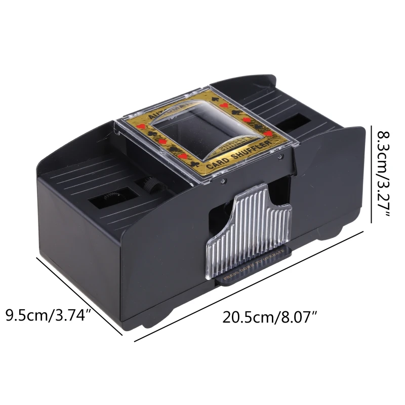 Automatic Poker Card Shuffler Board Games Battery Operated Playing Cards for Shuffle 2 Deck Automatic Hand Crank Home Card Games
