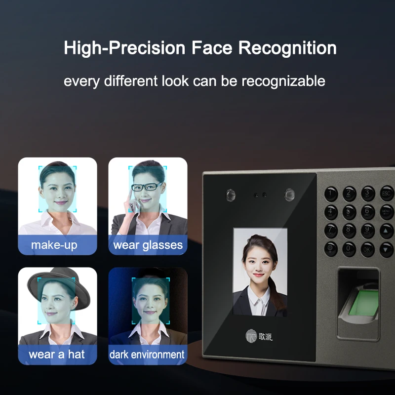 Time Recorder Punch Card Password Id Card Palm Face Fingerprint Staff Biometrics Time Attendance Machine For Office Factory