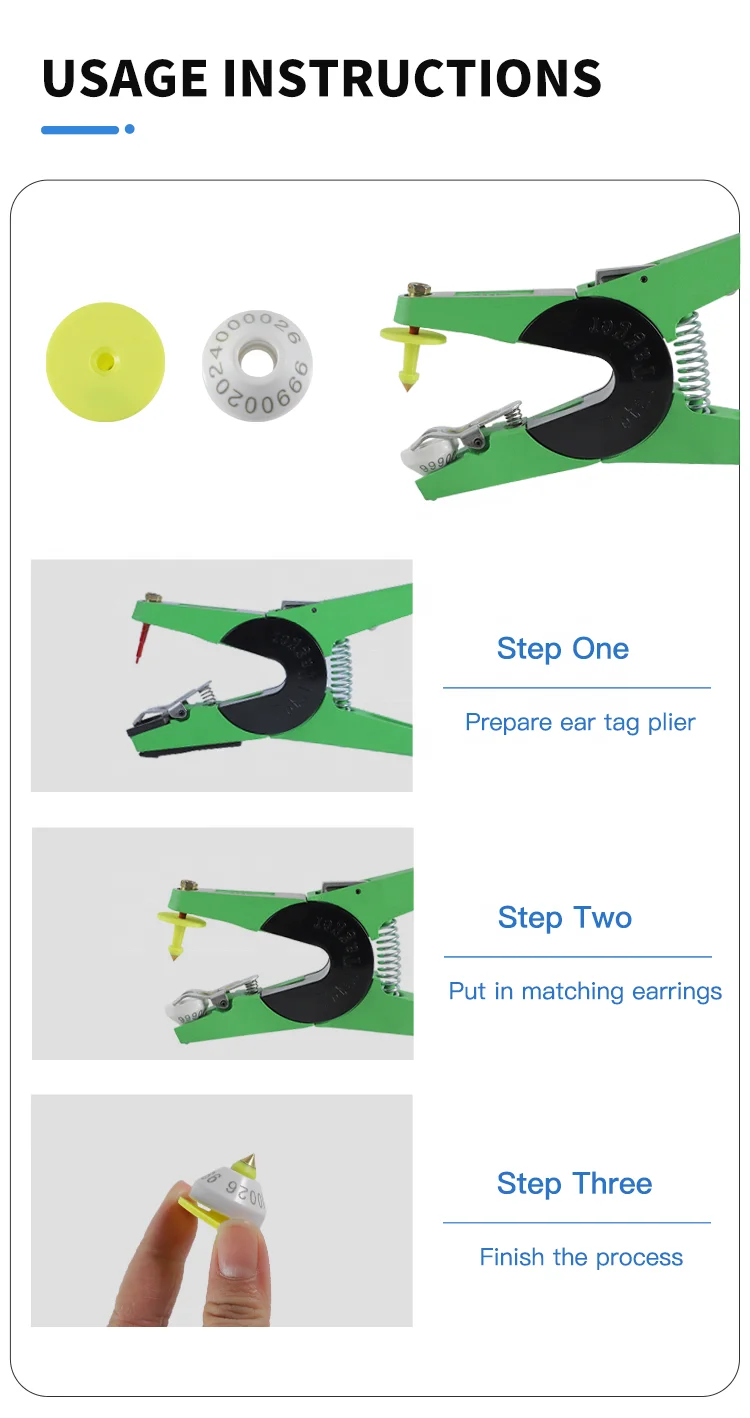 E-005 Anti-Bite 134.2KHz Livestock RFID FDX HDX Animal Electronic Ear Tags for Pig Sheep Cattle