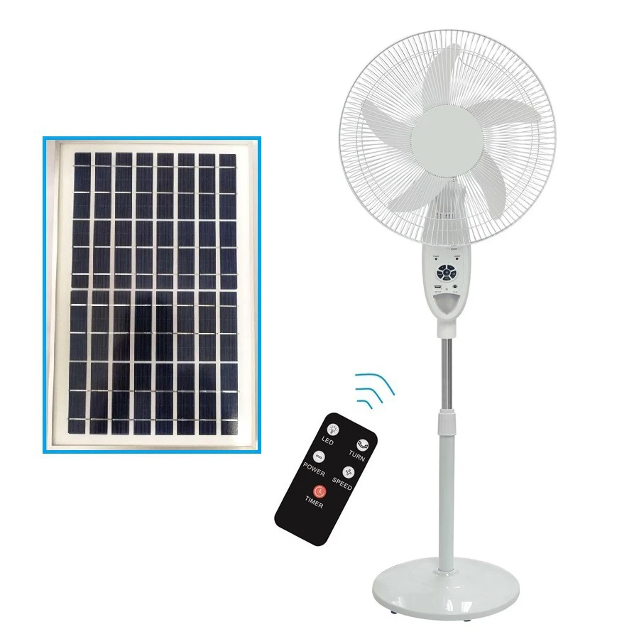 Custom Outdoor 16 inch 12v DC Chinese Industrial Smart USB Stand Floor Electric Solar Air Pedestal Fan with Light