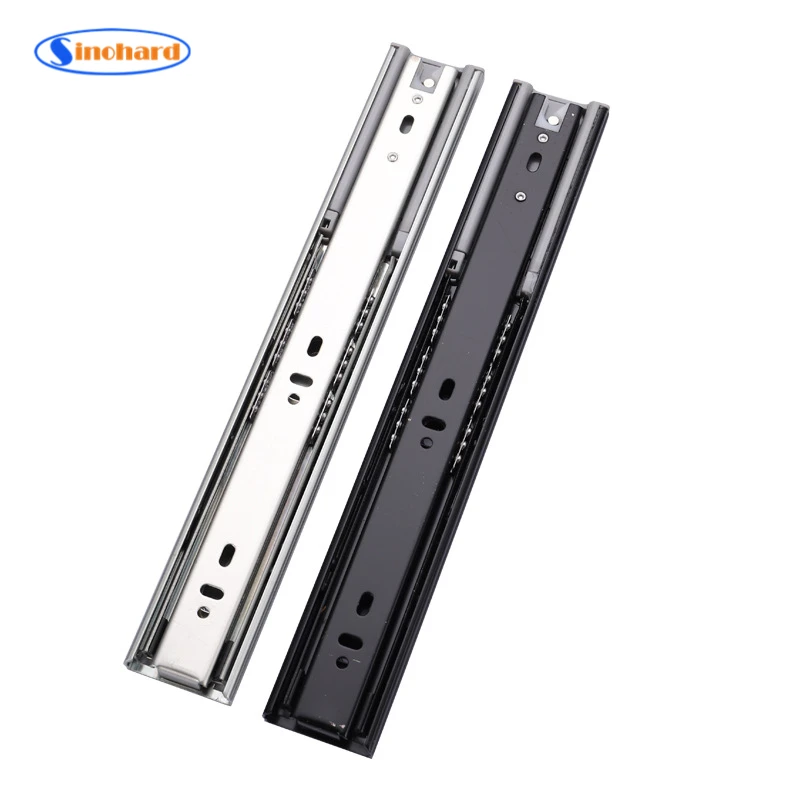Hot Sale Soft Closing 53mm Tool Box Telescopic Slide Heavy Duty Ball Bearing Drawer Slide