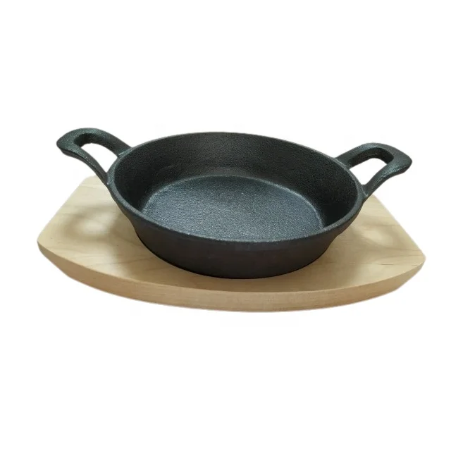 Two Eared Cast Iron 7-inch Mini Round Gratin Baking Dish - Matte Black