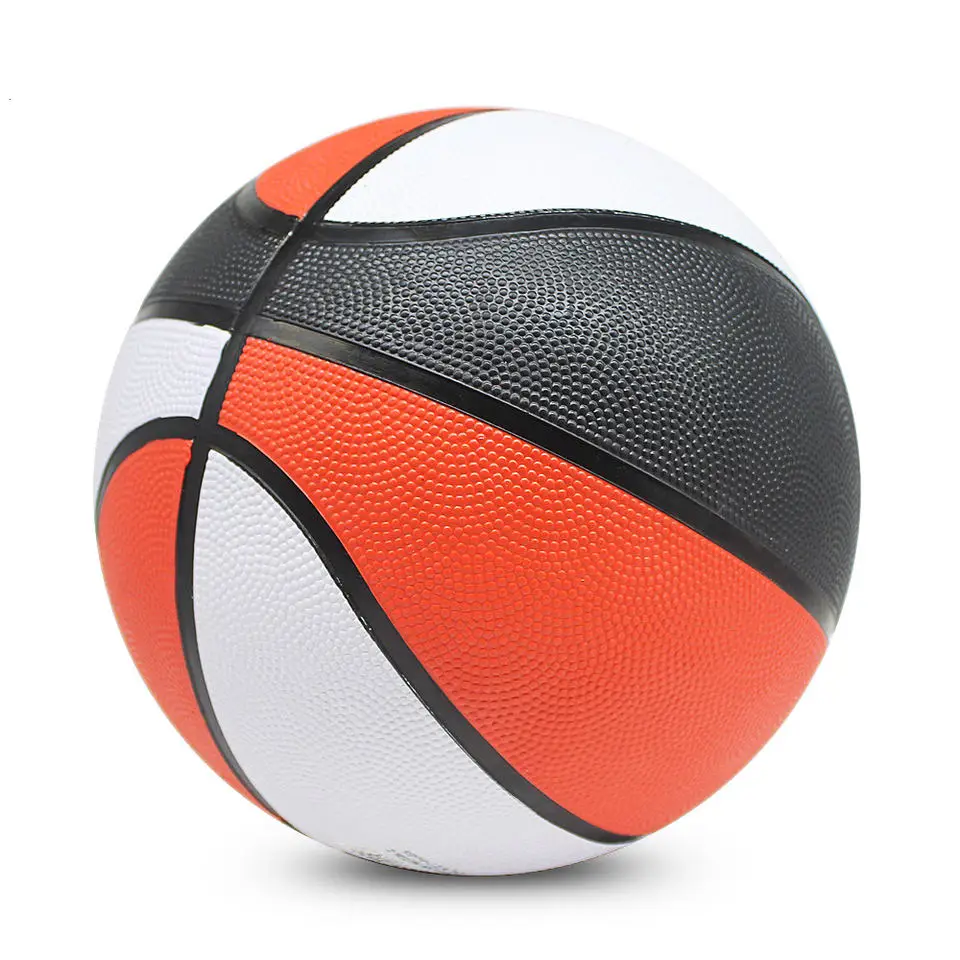 Hot Selling Custom Logo Size#7#6#5#3#1 Rubber Basketball Black