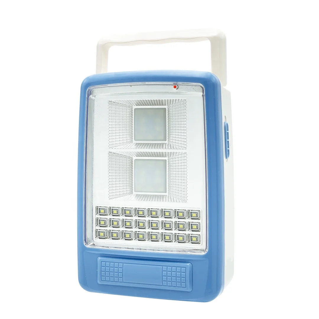 Portable solar emergency light with power bank FM Radio MP3  bluetooth