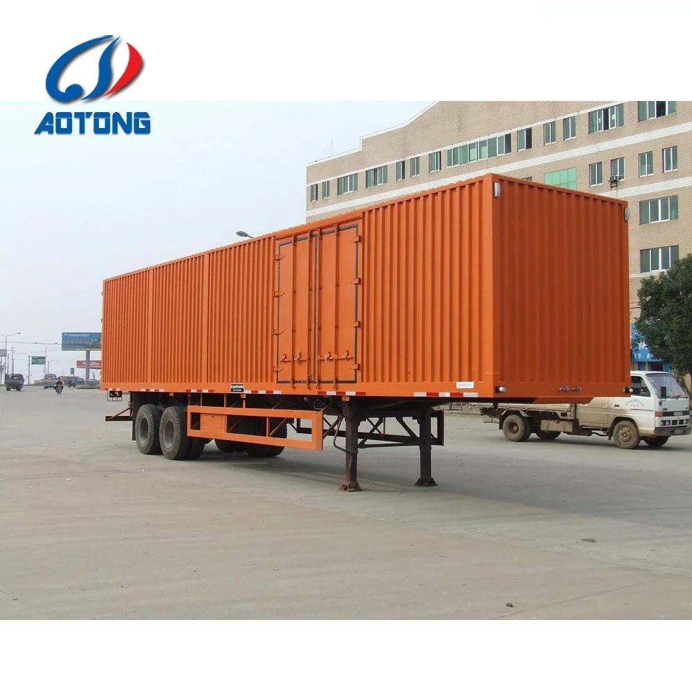 side wall house van type cargo transport box semi truck trailer van cargo truck