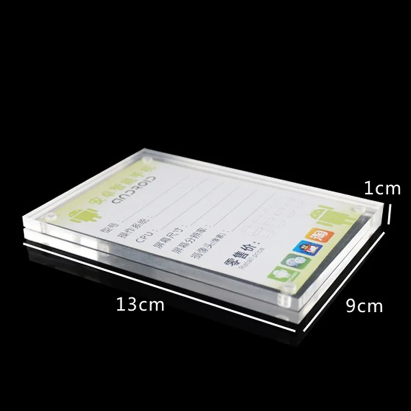 Acrylic Mobile Phone Retail Store Display Stand with Crystal Price Tag Label Holder for Desktop