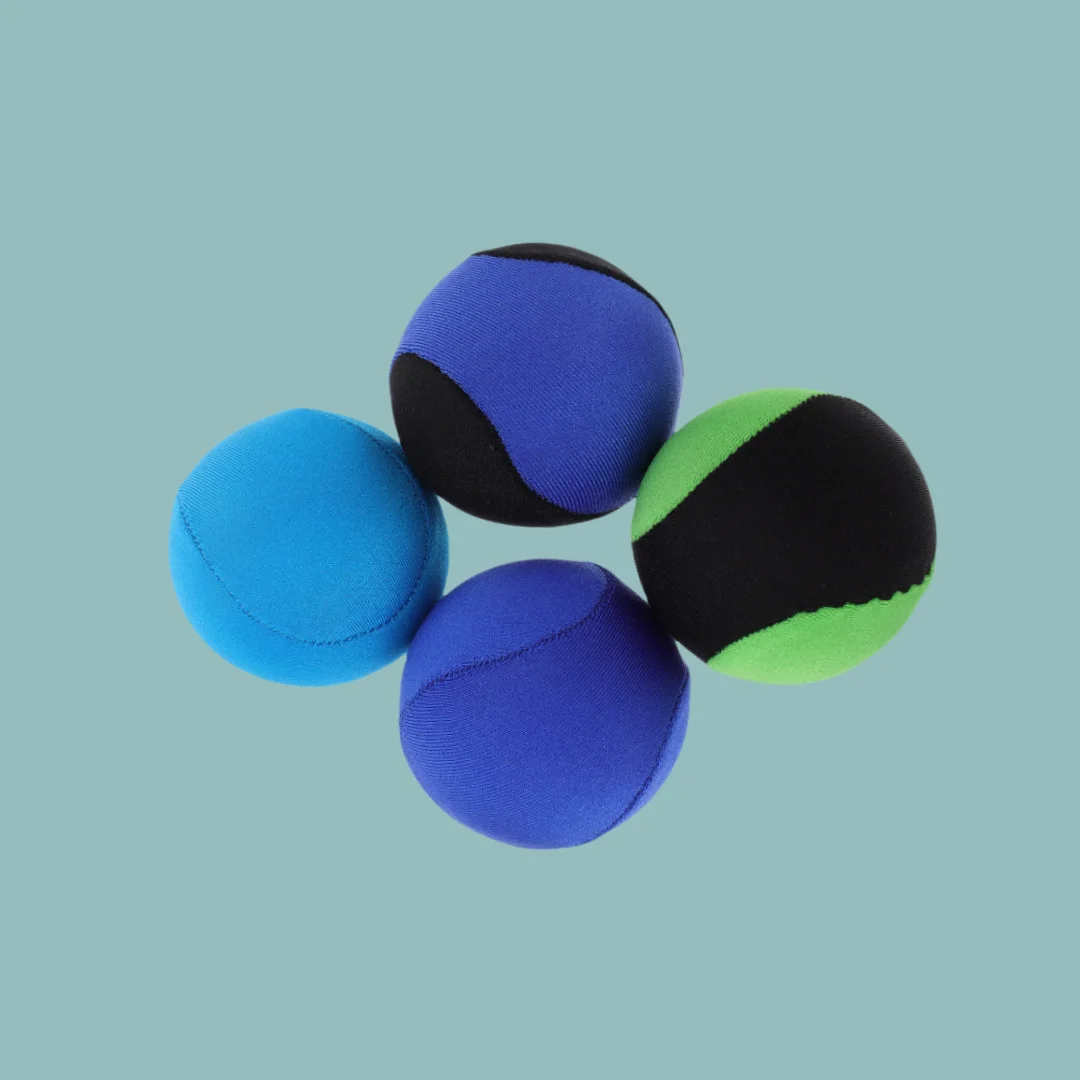 Cloth-Wrapped TPR Gel Water Bouncing Ball Anti-Stress Crazy Skip Skim Splash Toy Ball