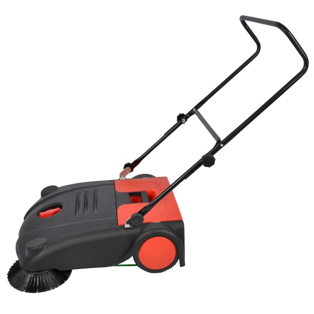 VERTAK Professional Manual Floor Sweeper Durable Outdoor Walk-Behind Cleaner with Brush for Efficient Floor Sweeping