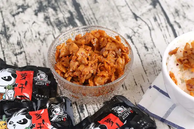 
Chinese Low-fat Delicious Spicy Preserved Szechuan Pickle Dried Radish Snack Food 