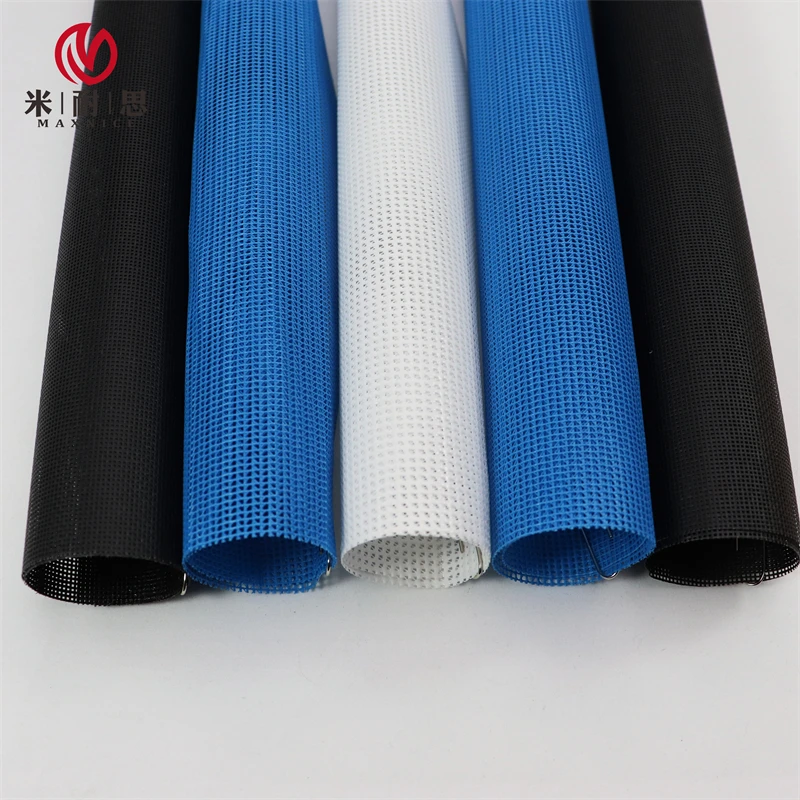 Manufacturer Colorful PVC Coated Polyester Mesh Fabric