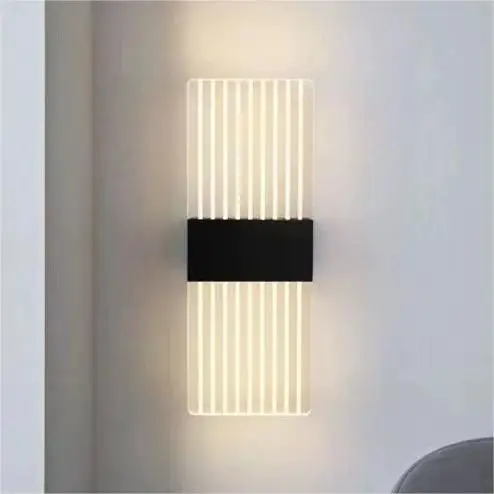 Romantic gold bedroom bedside LED wall light versatile black living room background wall acrylic LED wall lamp