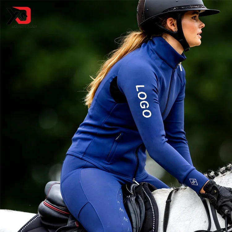 Куртки для верховой езды XD, женская одежда для конного спорта на молнии, Женские топы для верховой езды