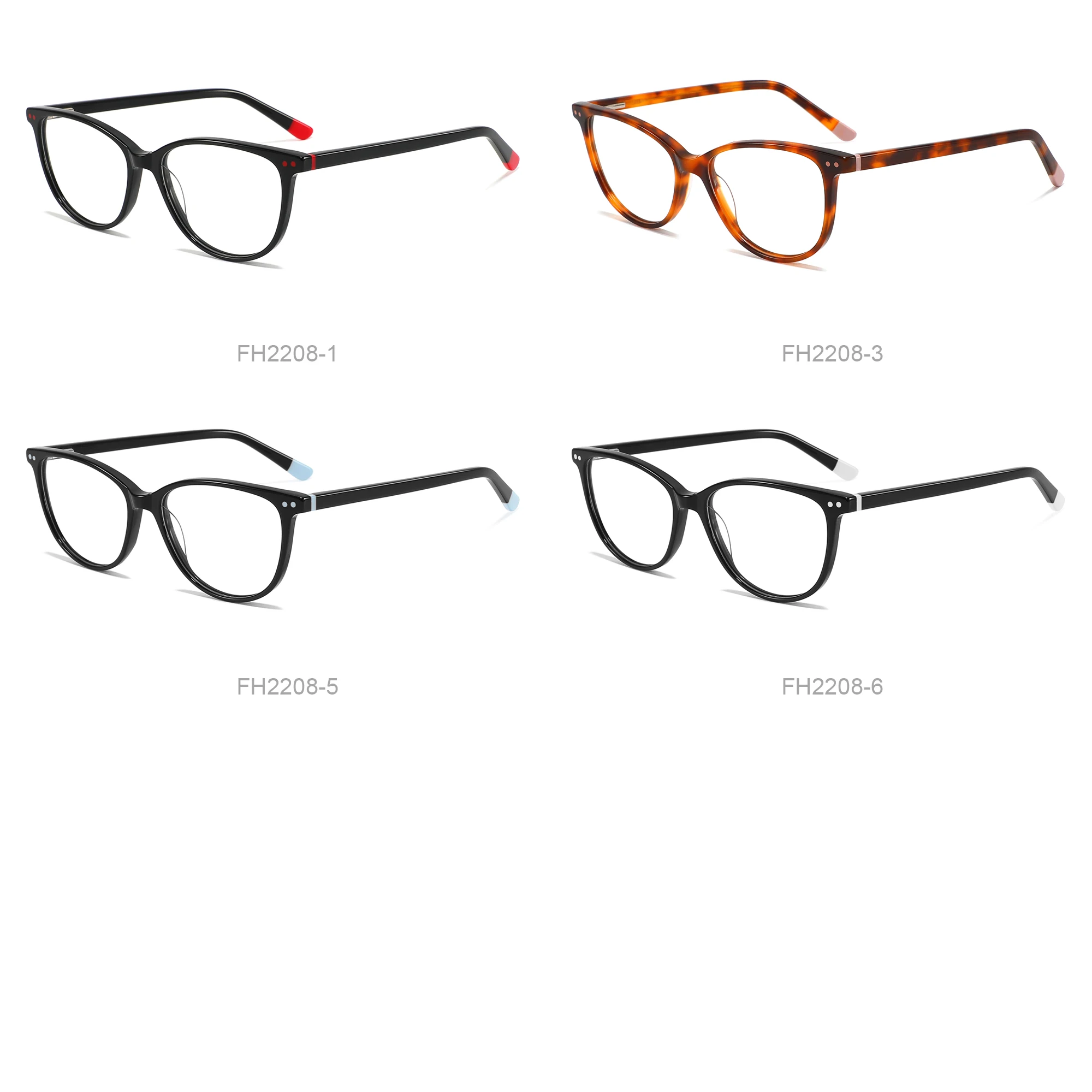 CONCHEN famous brand eyeglasses frames good custom logo frames AC blue blocking lenses online in china