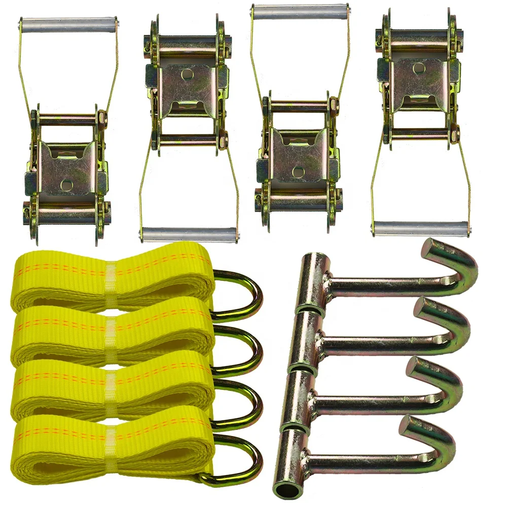 Cheap Price 2 Inch X 8 Foot Tow Towing Tie Down Wheel Lift With Black Edged And D Ring